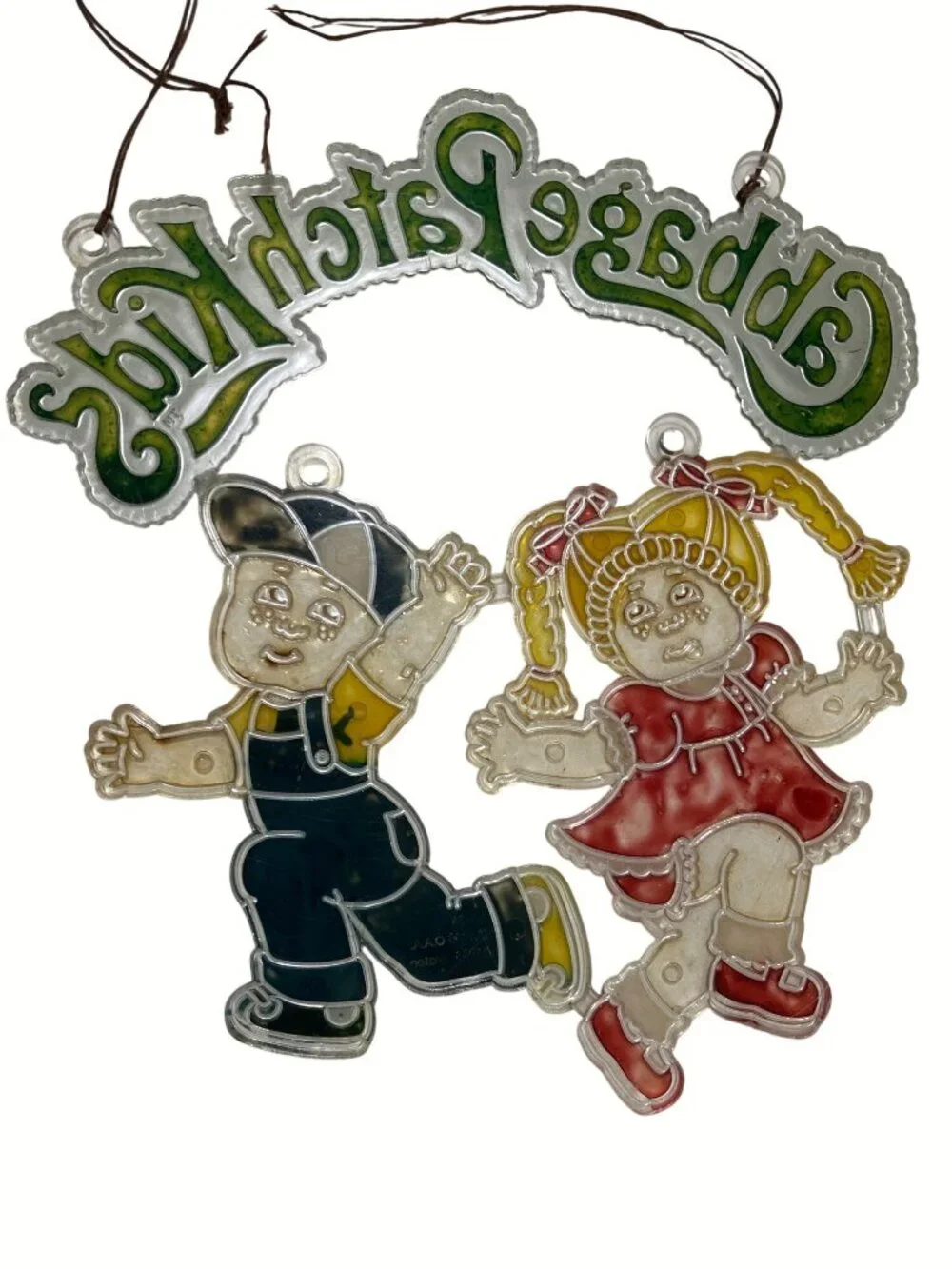 Cabbage Patch Kids Hanging Stained Plastic Decoration